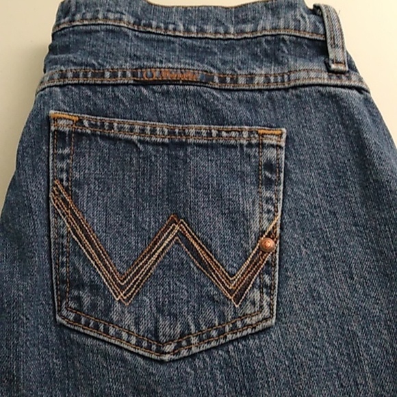 WRANGLER CASH COWGIRL CUT DENIM JEANS 13/14 X 34 - Picture 2 of 9